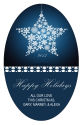 Vertical Oval Rectangle Large Star Christmas Labels